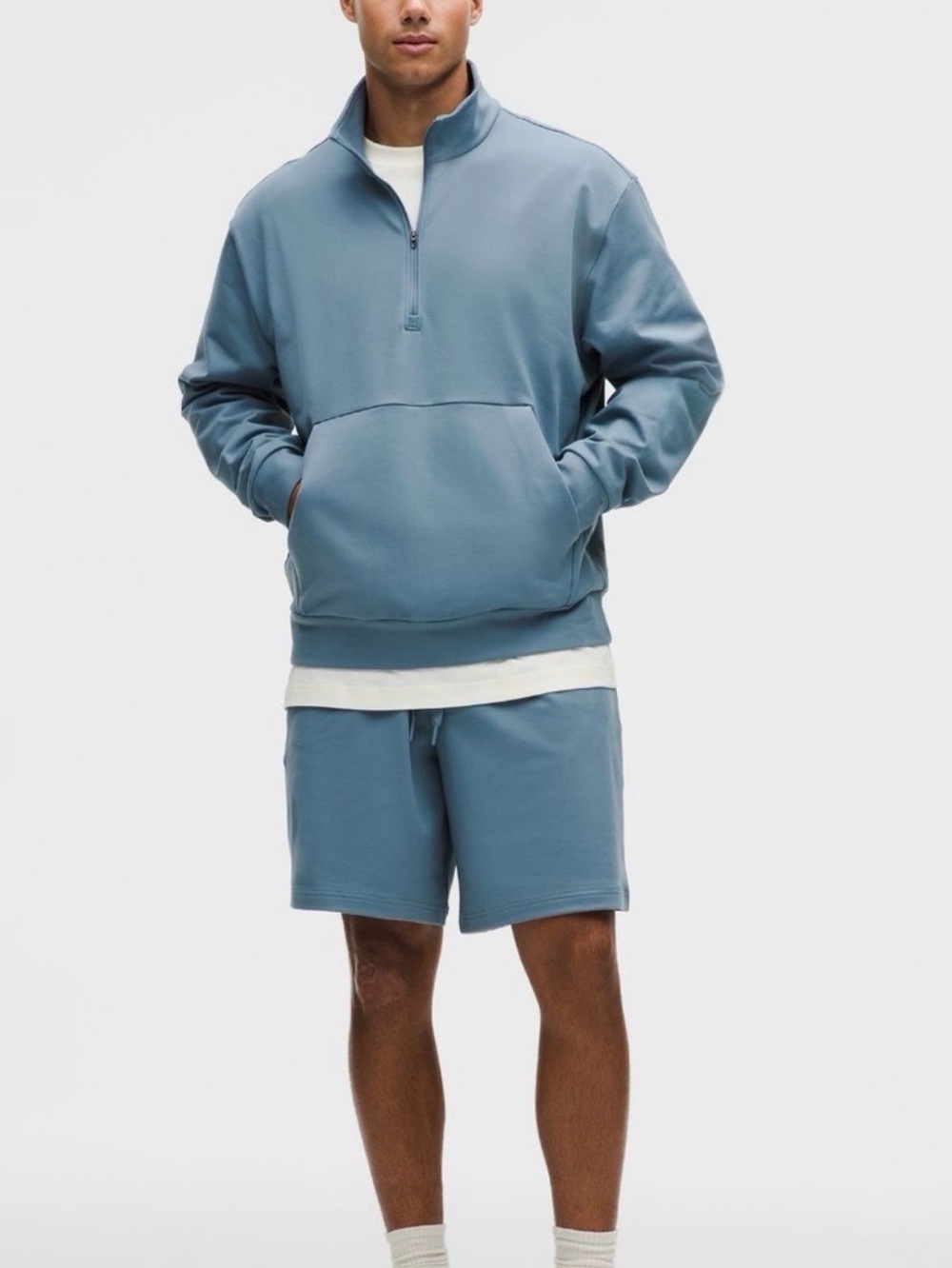 Lululemon Heavyweight Soft Jersey Half Zip Size XXL Blue